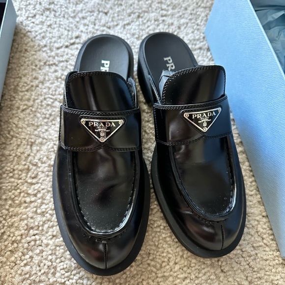 Prada blushed leather mules - Picture 4 of 10